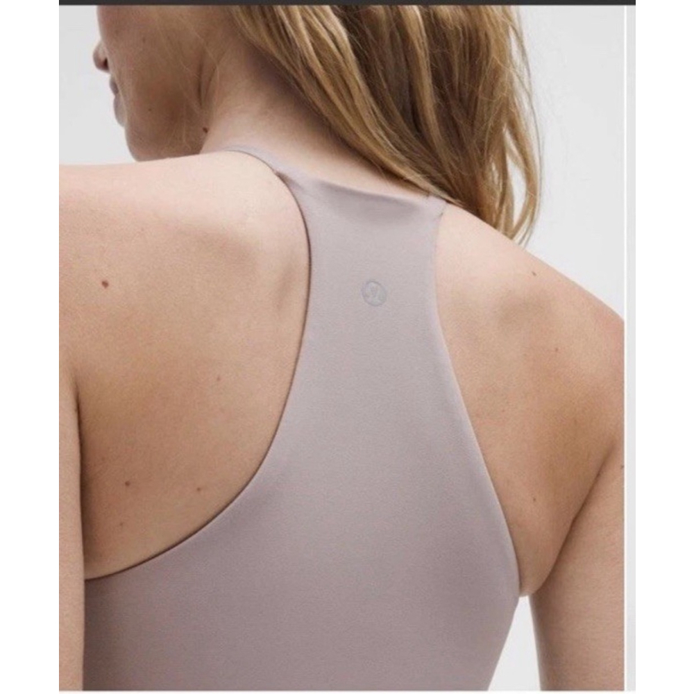 NWT SALE! Lululemon Nulu High-Neck Mesh-Hem Tank / Bra LW1FTTS Small Mauve 78$ - Picture 2 of 8